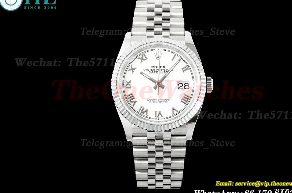 SS SS White Datejust 126234 Rmn JQF Jub 36mm VR3235 0111
